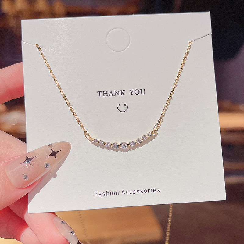 Women's series zircon imitation pearl titanium steel alloy necklace hot sale wholesale