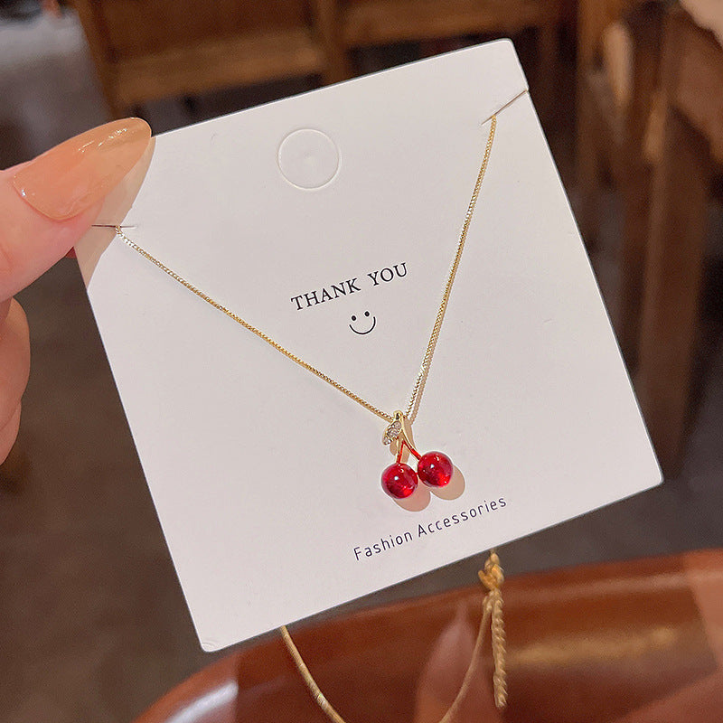 Women's series zircon imitation pearl titanium steel alloy necklace hot sale wholesale