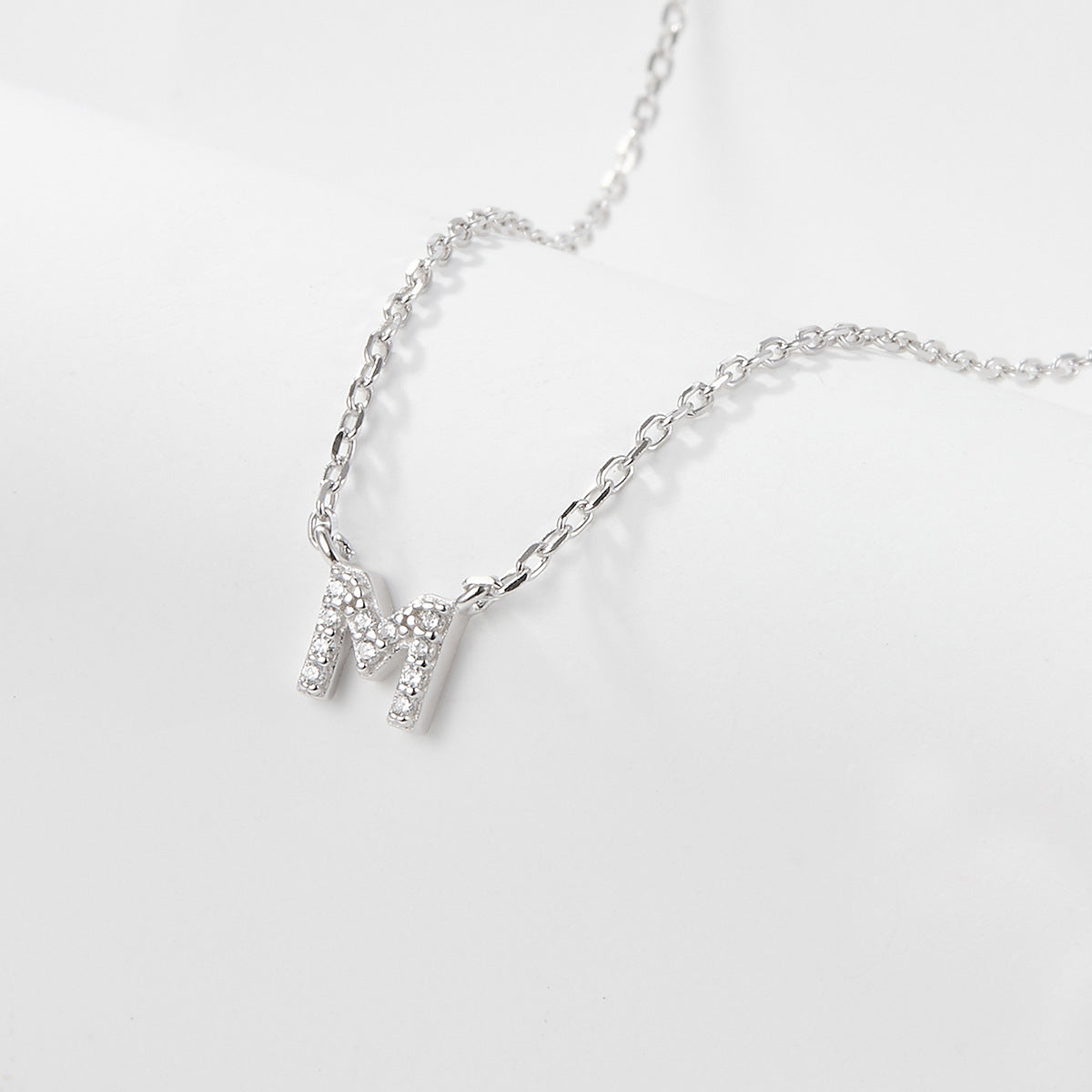 925 sterling silver 26 letter necklace light luxury high-end clavicle chain