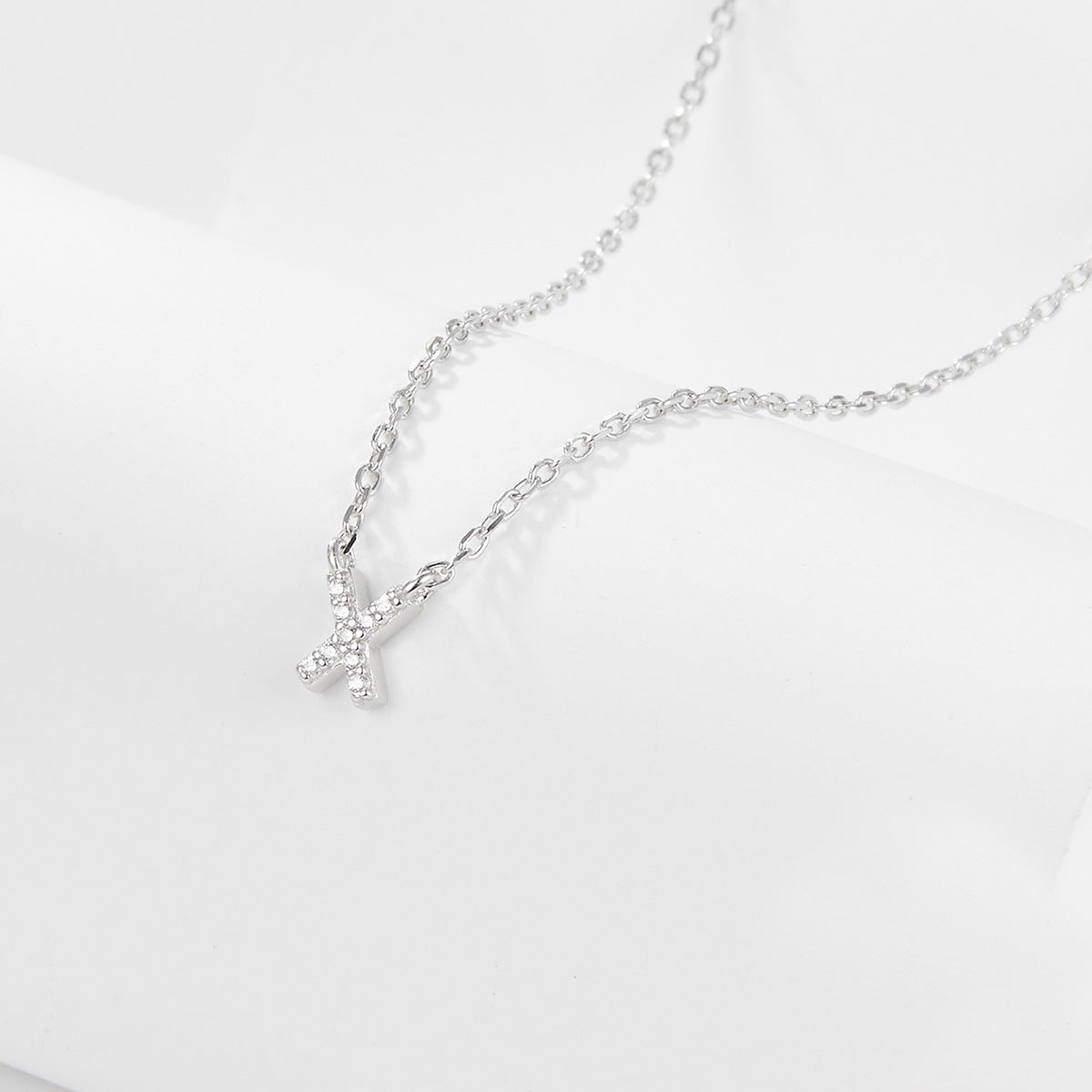 925 sterling silver 26 letter necklace light luxury high-end clavicle chain