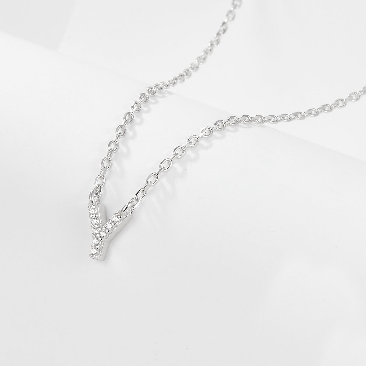 925 sterling silver 26 letter necklace light luxury high-end clavicle chain