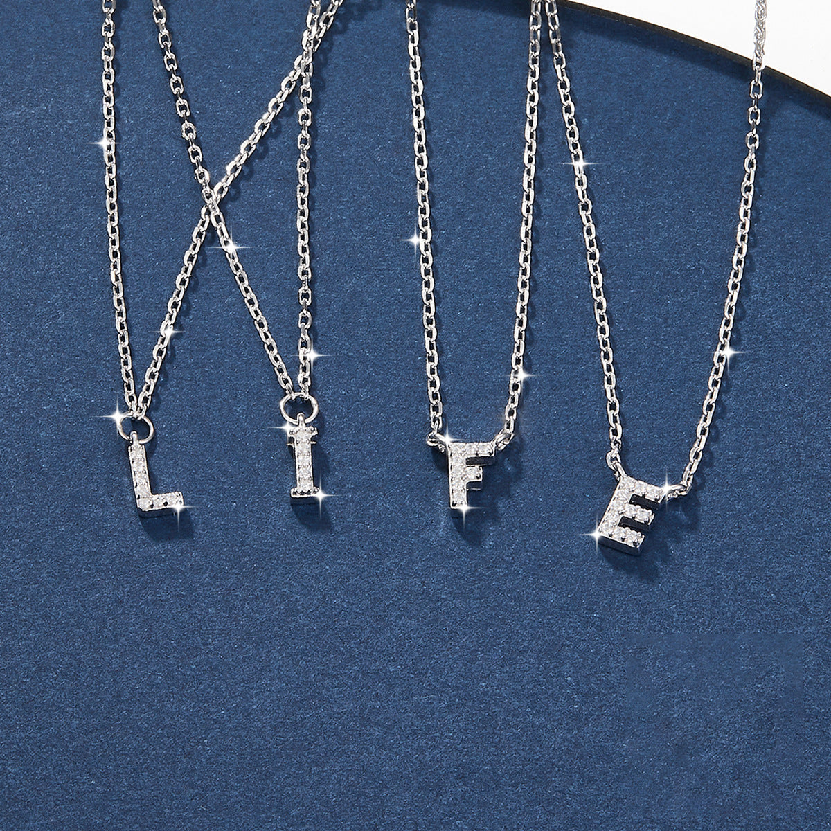 925 sterling silver 26 letter necklace light luxury high-end clavicle chain