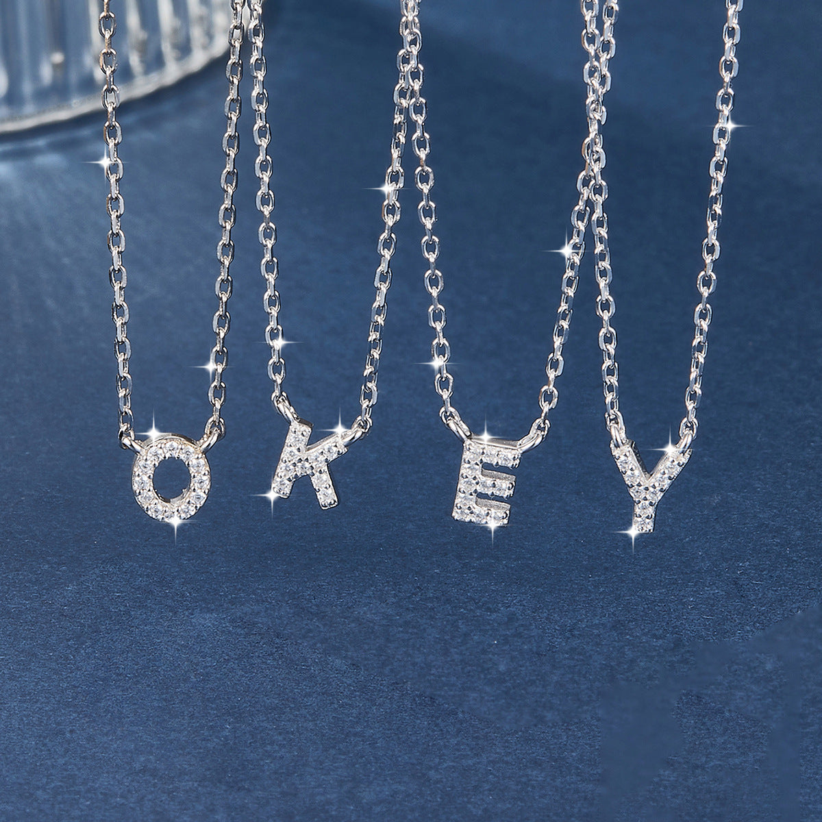 925 sterling silver 26 letter necklace light luxury high-end clavicle chain