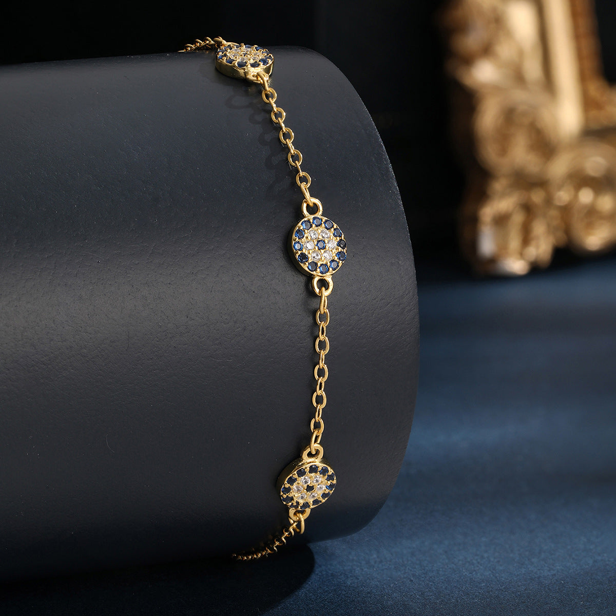 925 sterling silver bracelet evil eye inlaid with zircon