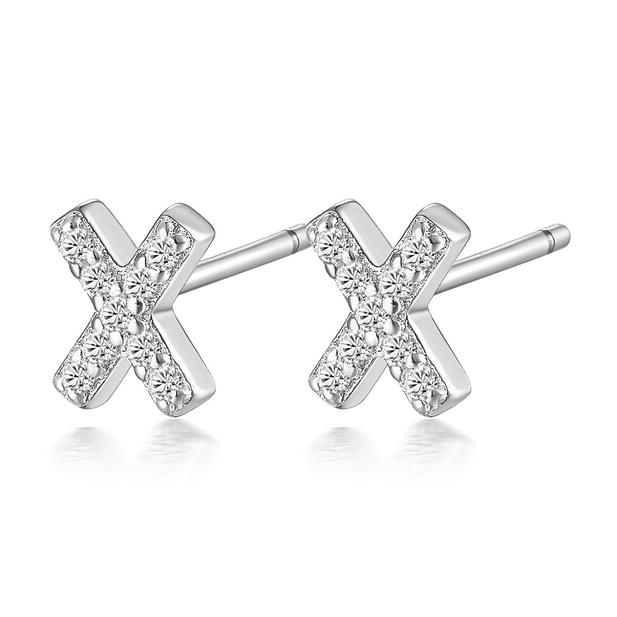 Alphabet Zircon Studs - 925 Silver Light Luxury Factory Wholesale