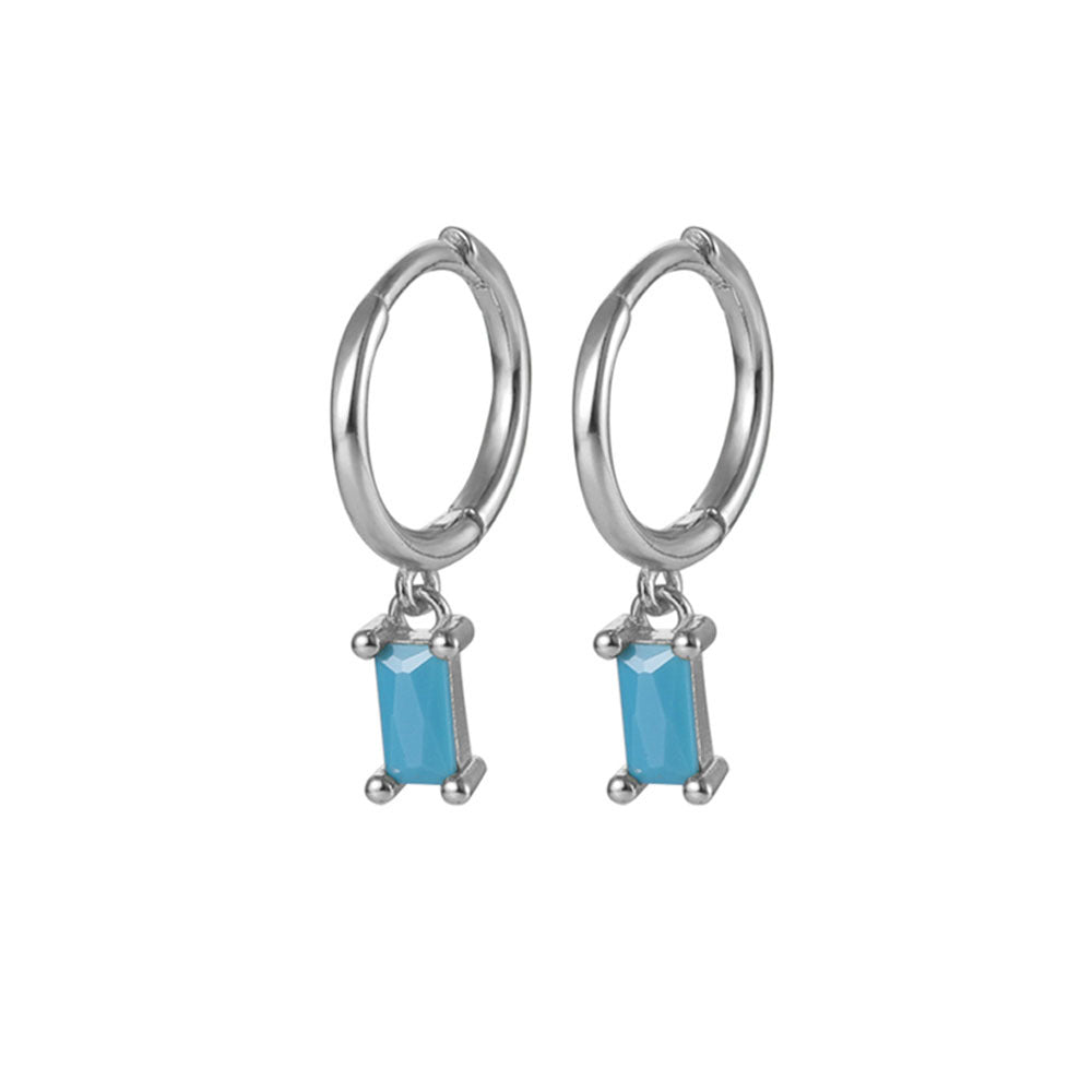 Zircon Earrings Wholesale - S925 Sterling Silver Minimalist Niche Studs