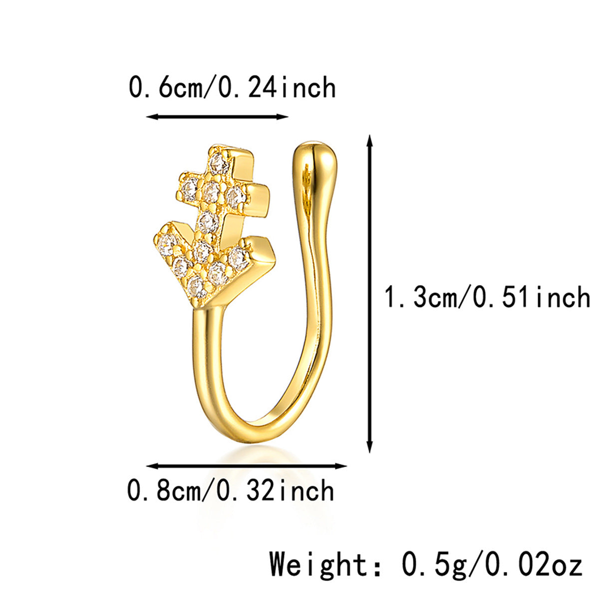 Star Nose Clip - 925 Silver Minimalist Light Luxury Unisex Jewelry