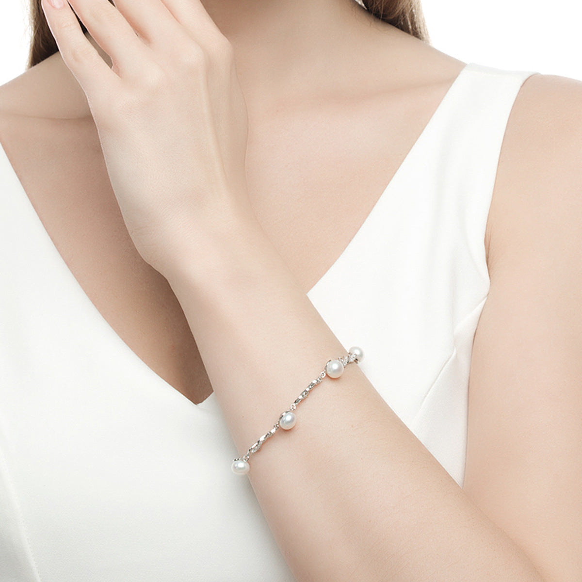 Pearl Zircon Bracelet - S925 Silver Mother's Day Luxury Gift