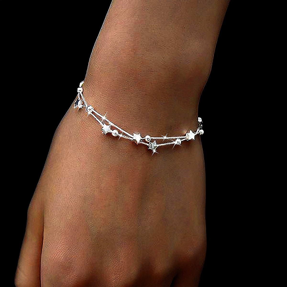 Star Bead Bracelet - S925 Sterling Silver Stylish Sweet Christmas Gift Jewelry