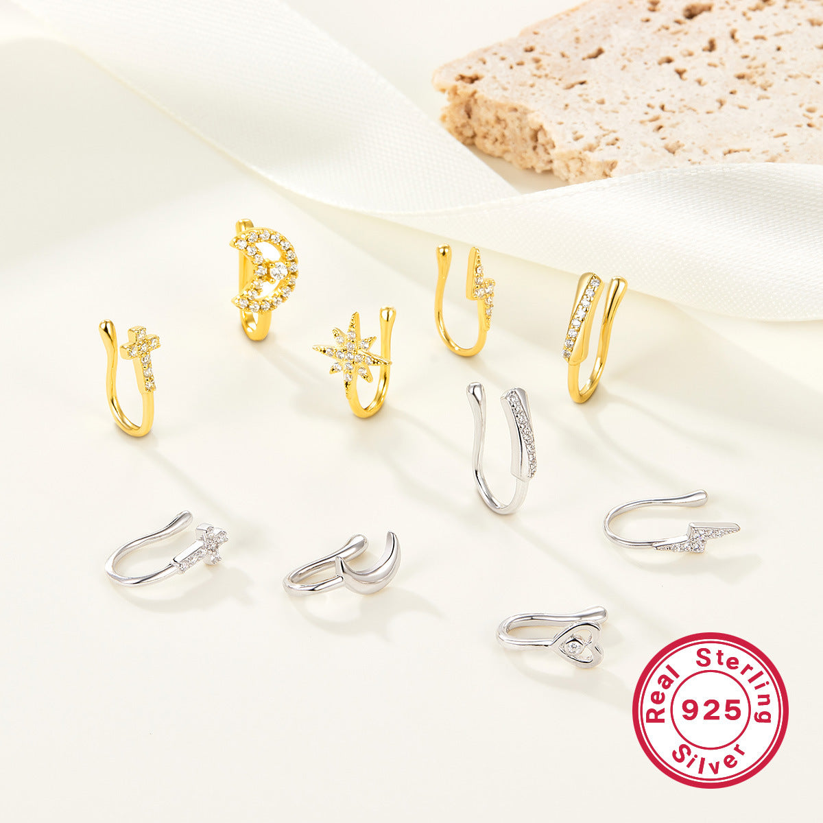 Star Nose Clip - 925 Silver Minimalist Light Luxury Unisex Jewelry