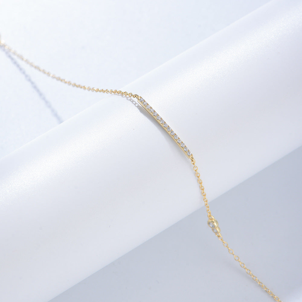 925 Sterling Silver Minimalist Link Bracelet, High-End Design Chain Jewelry