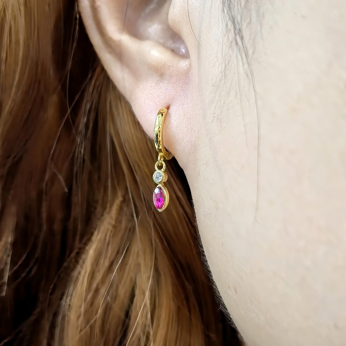 Teardrop Zircon Earrings - S925 Silver Long Fringe Light Luxury