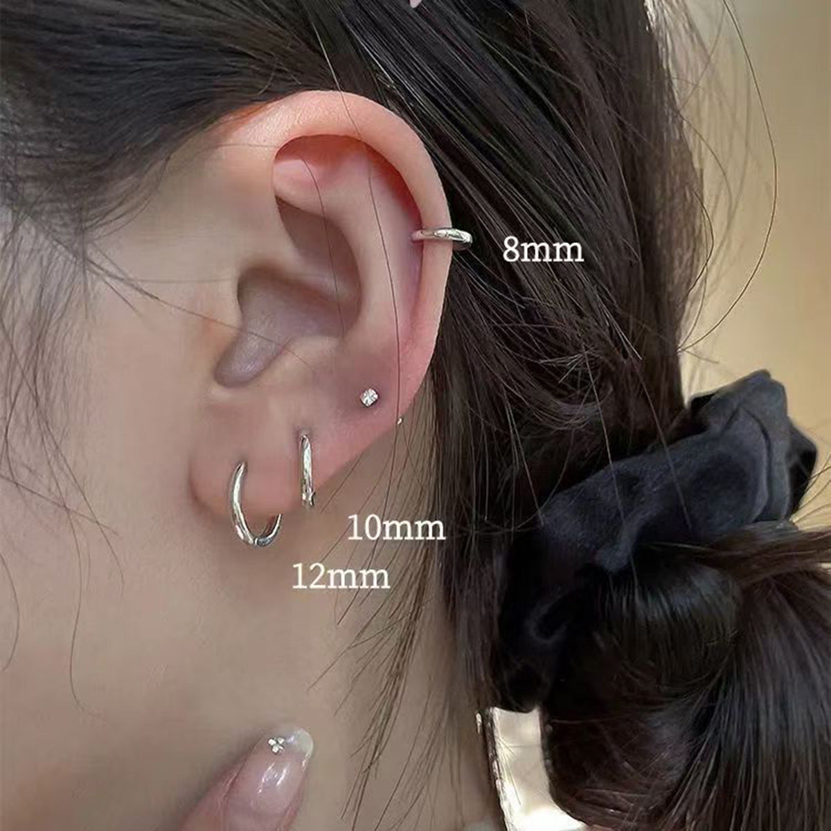 Geometric Hoop Ear Cuffs - S925 Silver Minimalist Premium Jewelry