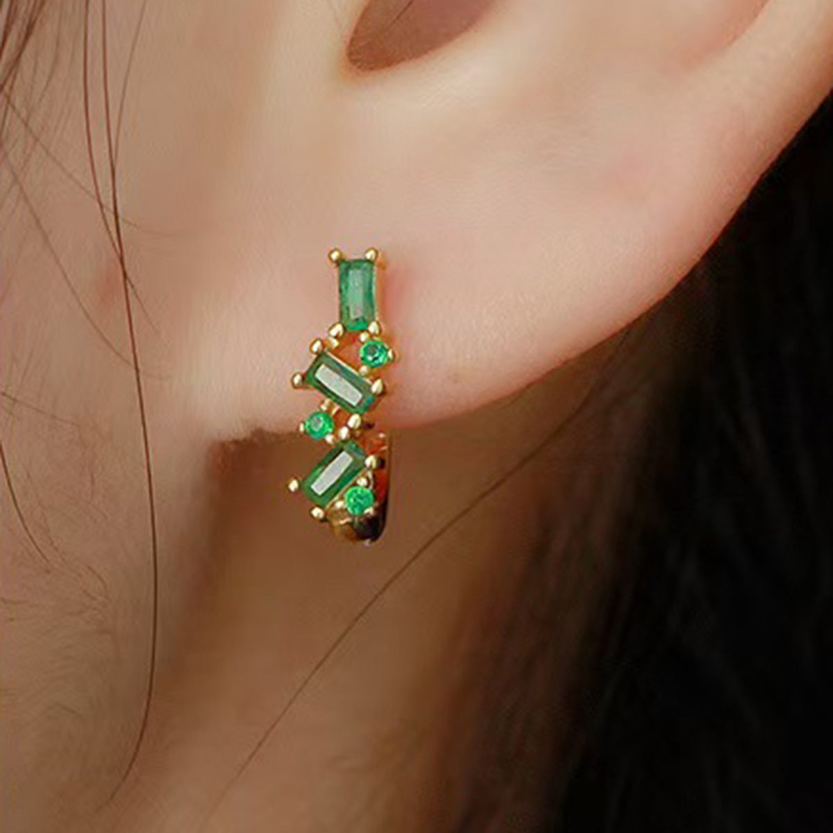 Geometric Stud Earrings - S925 Sterling Silver Minimalist Niche Earrings