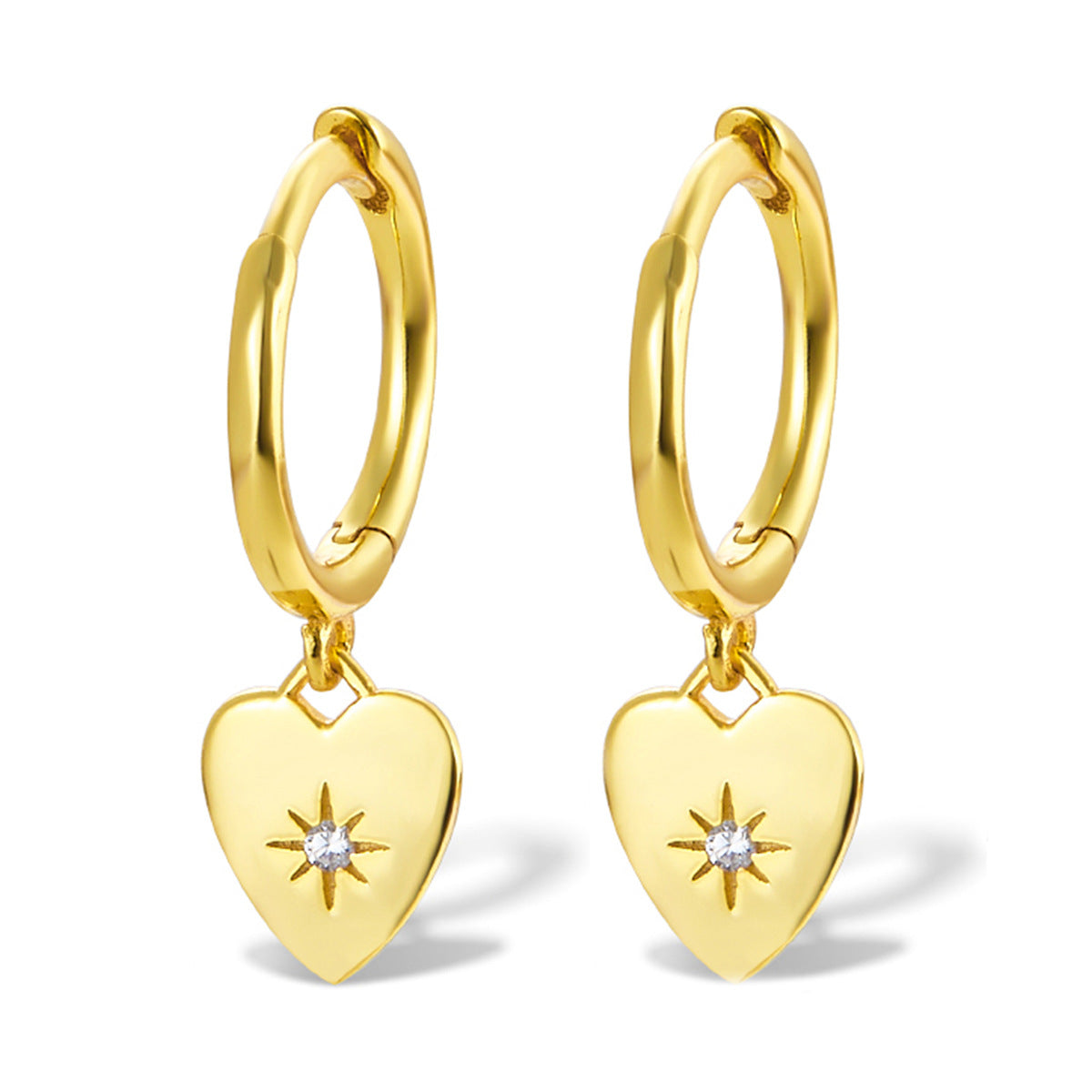 Heart Ear Cuffs - 925 Silver Stackable Light Luxury Wholesale