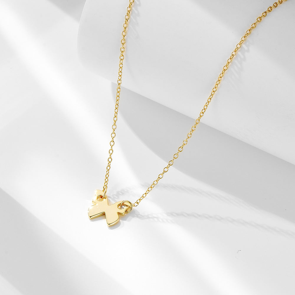 Sterling Silver Dainty Polished Butterfly Necklace for Women, Elegant Daily Accessories