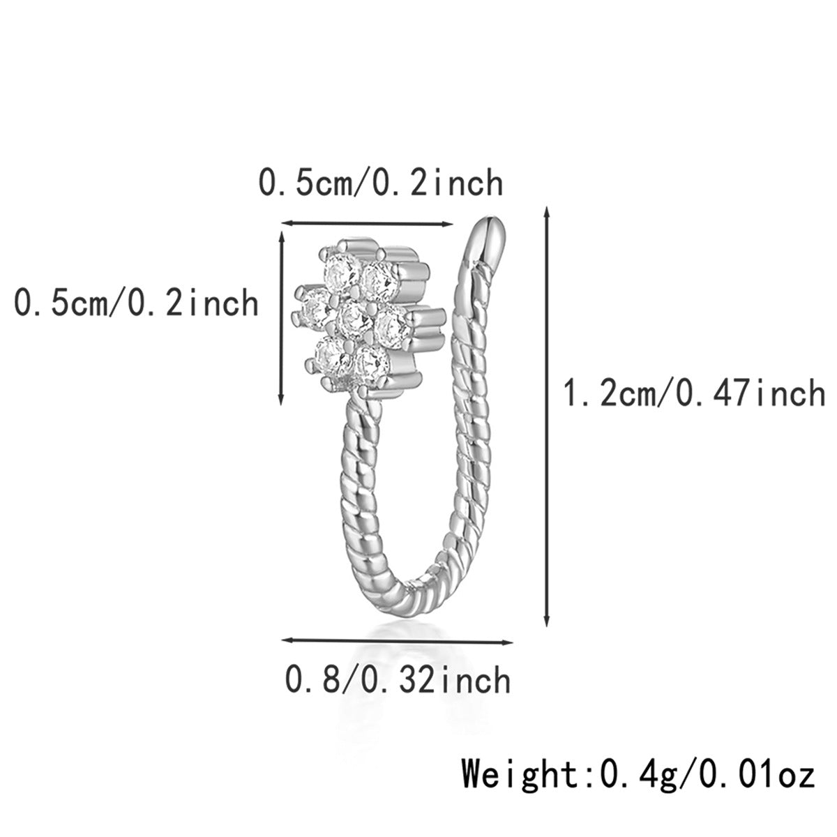 Star Nose Clip - 925 Silver Minimalist Light Luxury Unisex Jewelry