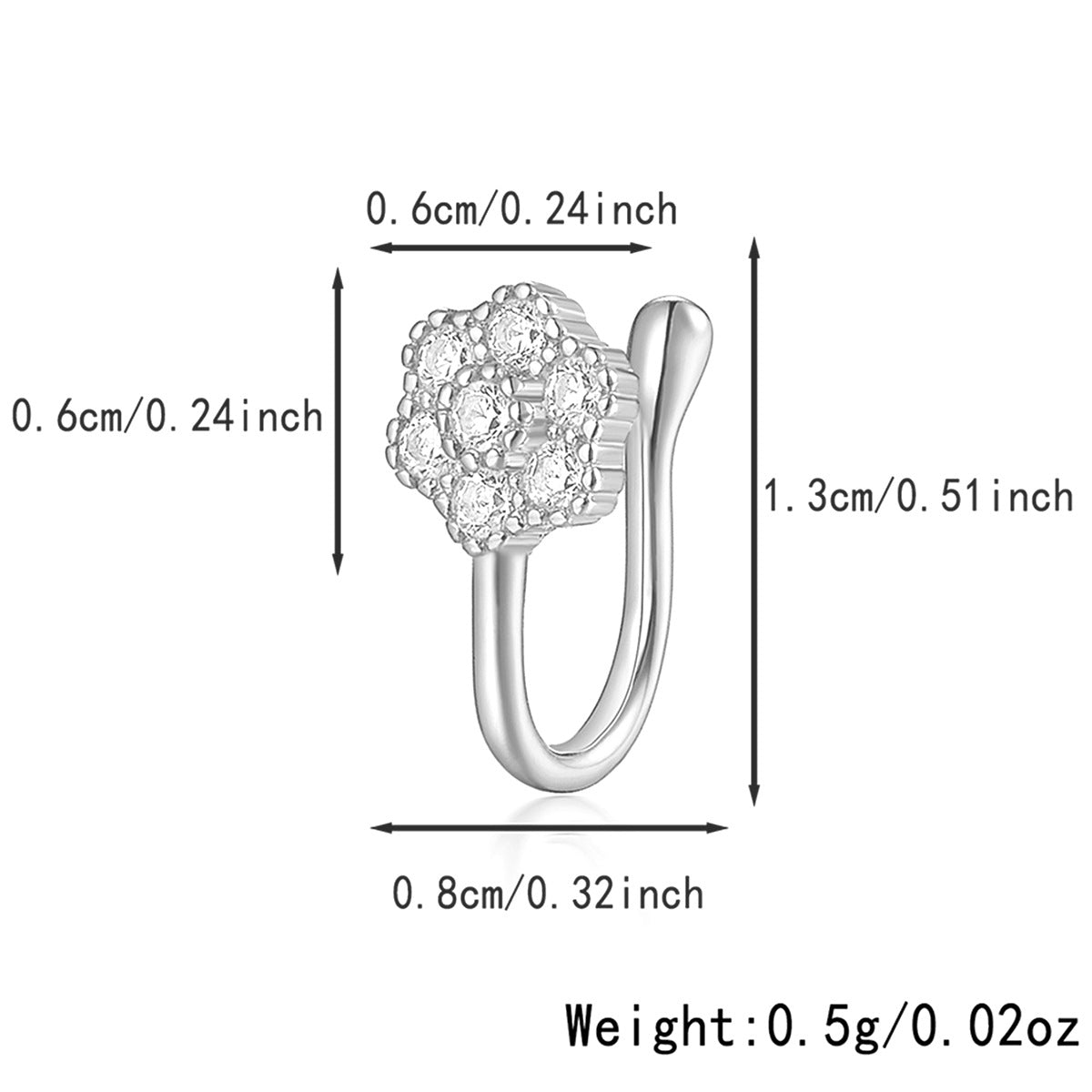 Star Nose Clip - 925 Silver Minimalist Light Luxury Unisex Jewelry