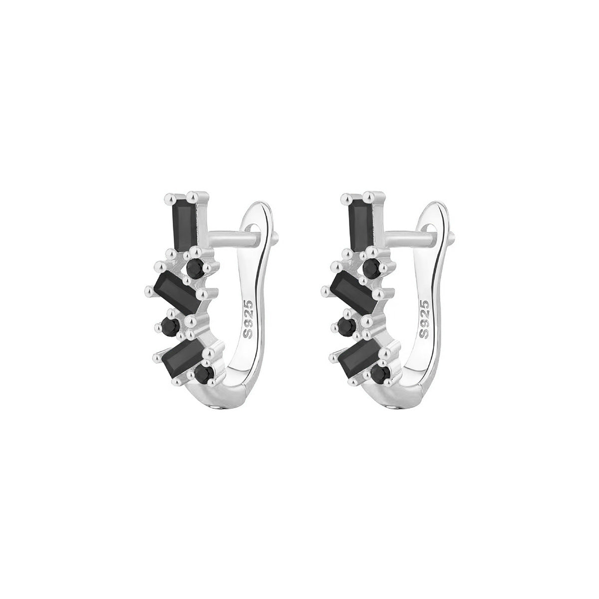 Geometric Stud Earrings - S925 Sterling Silver Minimalist Niche Earrings