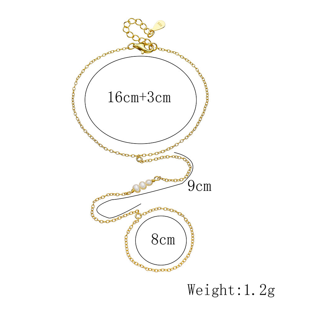 S925 Silver Graceful Pearl Hand Chain - Cross-Border Hot Selling Slave Bracelet