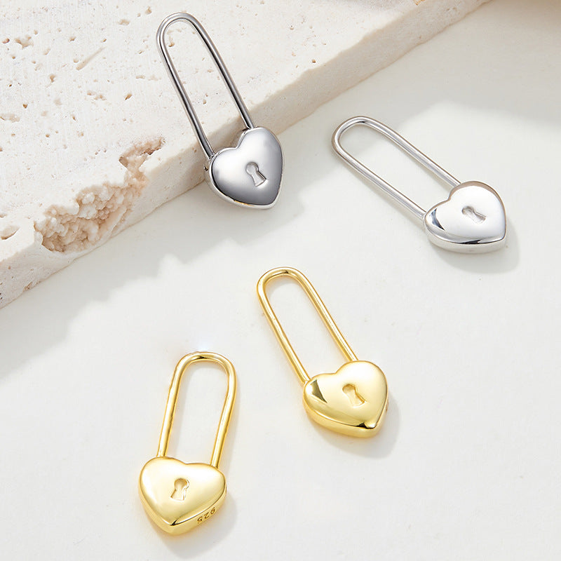 Heart Zircon Ear Cuffs - 925 Silver Stackable Trending Wholesale