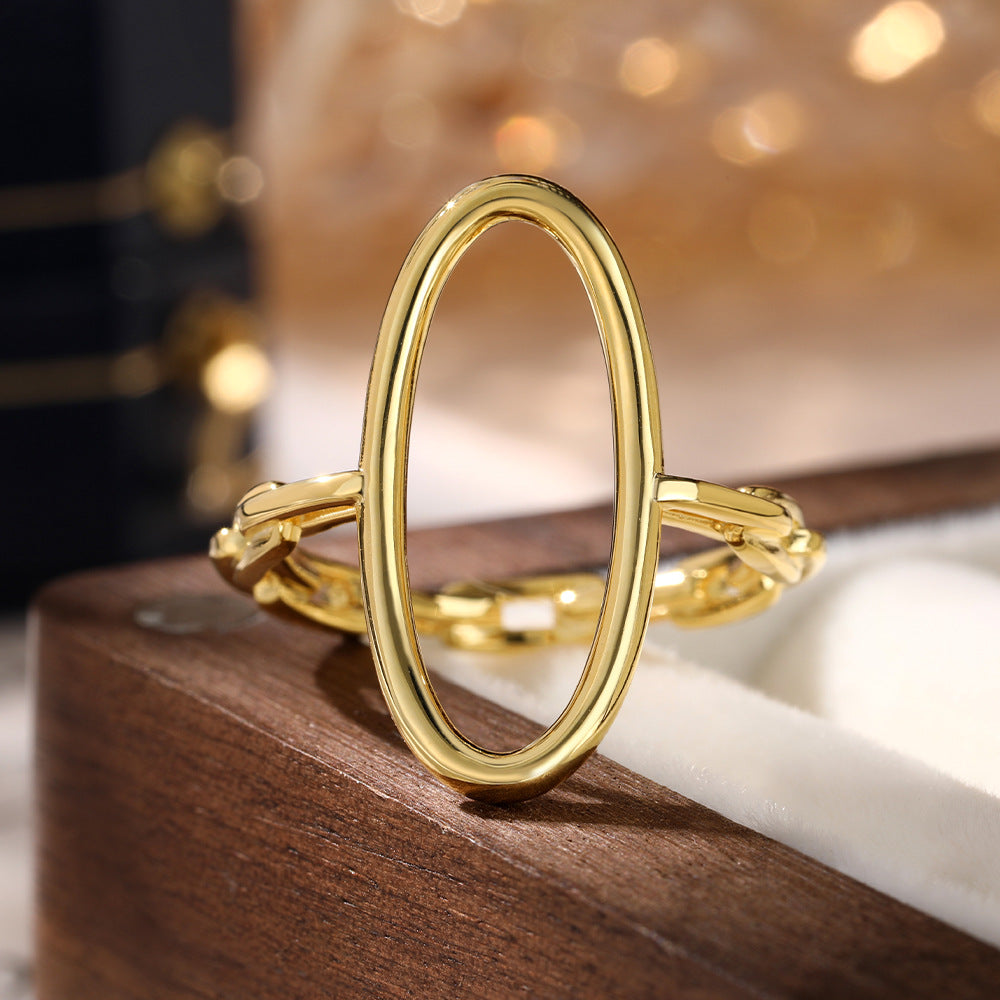 Star Moon Geometric Ring - 925 Silver Minimalist Wholesale Jewelry