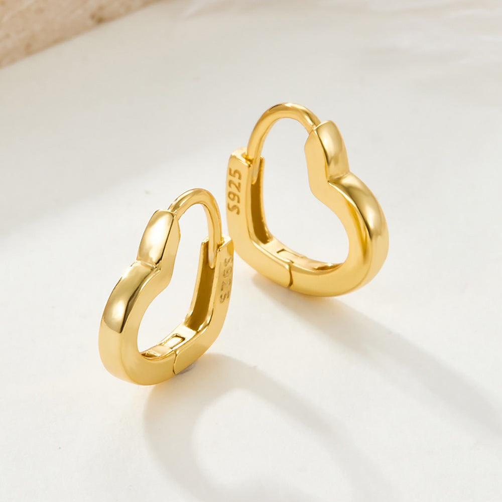 Foreign trade cross-border love earrings 925 silver wholesale smooth