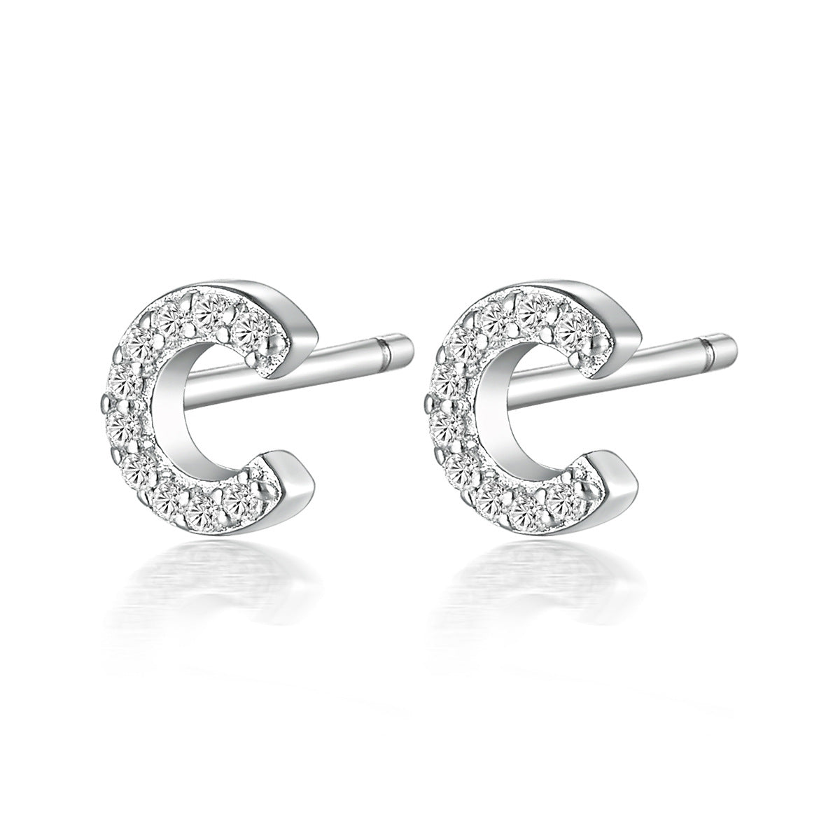 Alphabet Zircon Studs - 925 Silver Light Luxury Factory Wholesale