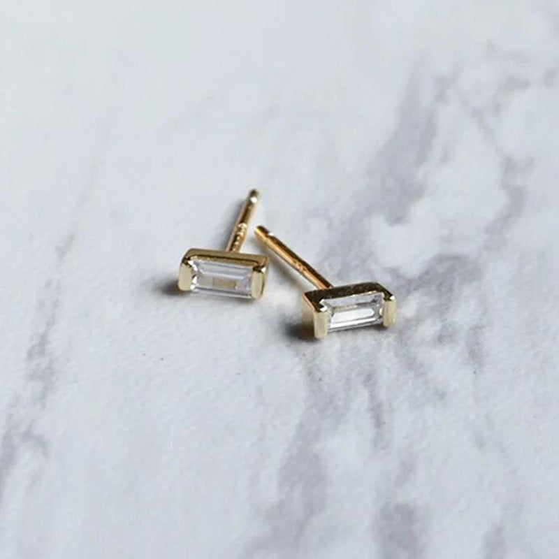 Zircon Stud Earrings - S925 Silver Minimalist Trending