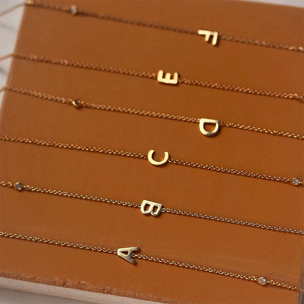 Alphabet Necklace - S925 Silver Micro Zircon Trending Collarbone Chain