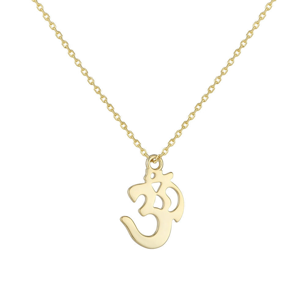 925 Silver Spiritual Om Aum Medallion - Modern Ins Style Aesthetic Yoga Jewelry