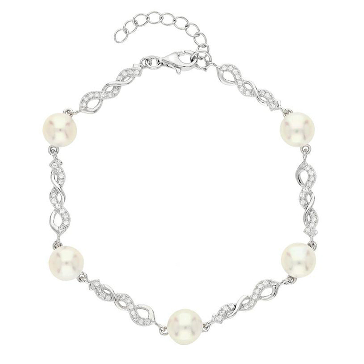 Pearl Zircon Bracelet - S925 Silver Mother's Day Luxury Gift