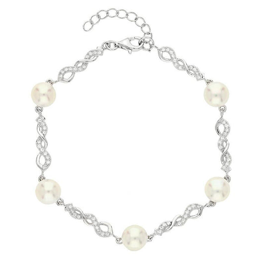 Pearl Zircon Bracelet - S925 Silver Mother's Day Luxury Gift