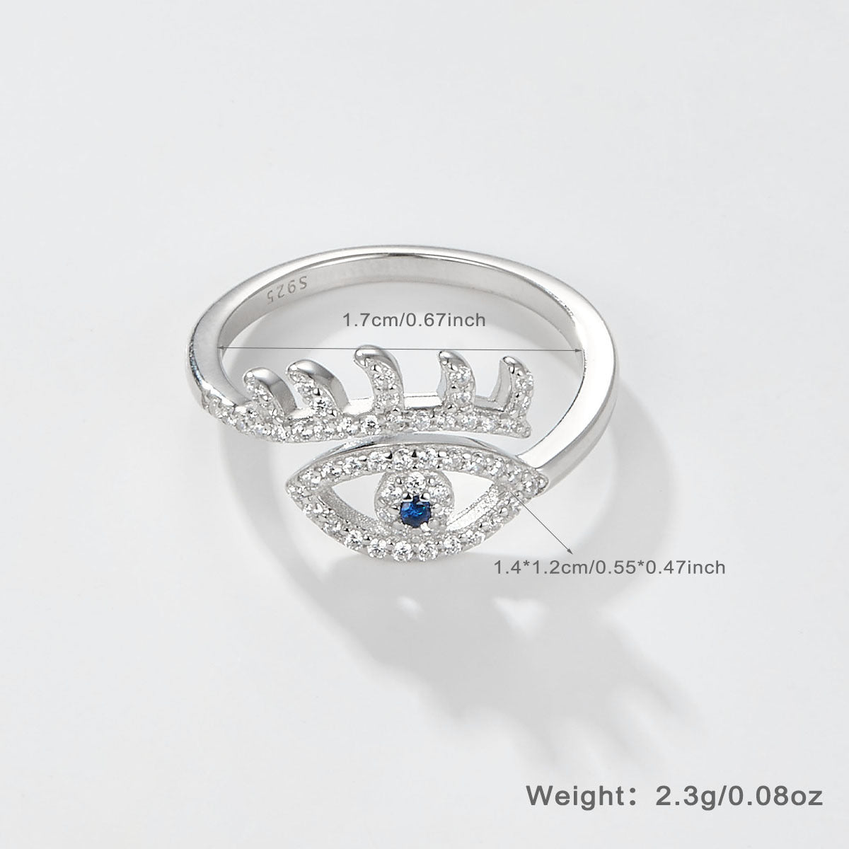 Evil Eye Jewelry Set - S925 Sterling Silver Ring & Necklace Collection