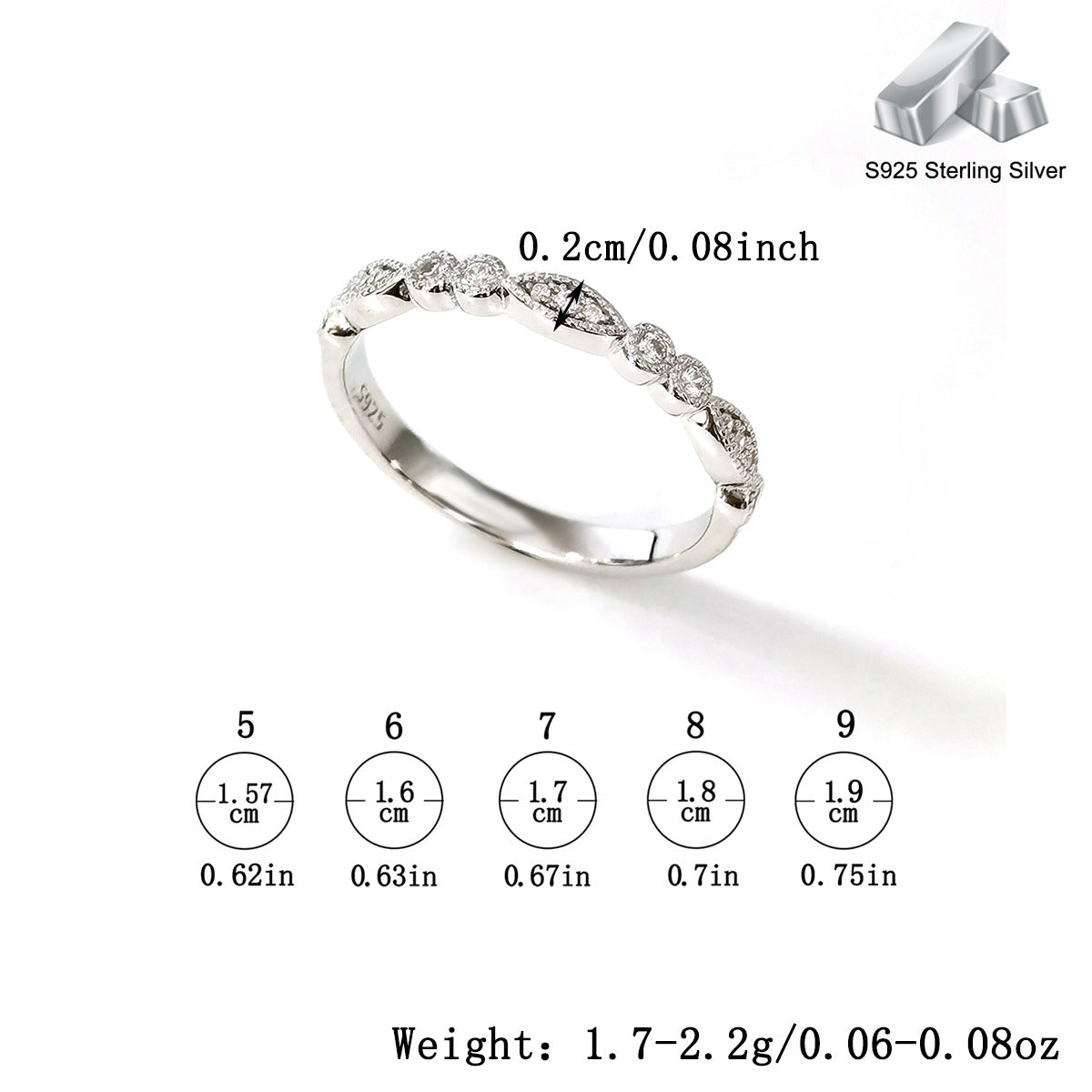 Square Carbon Diamond Ring - S925 Silver Geometric Stackable Niche