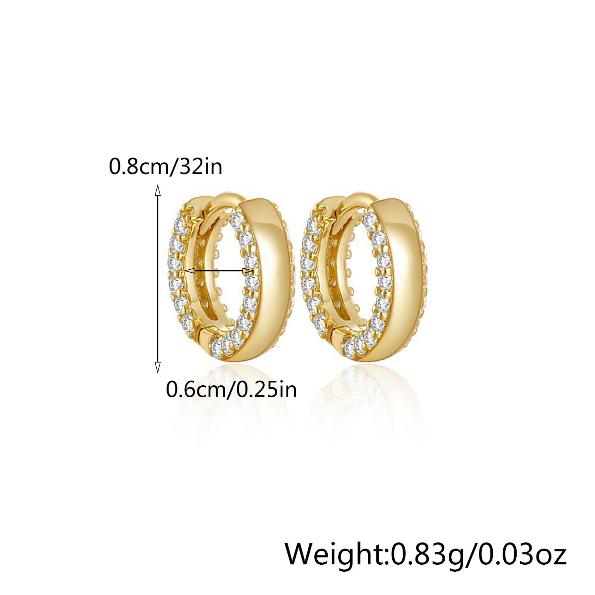 Zircon Hoop Ear Cuffs - S925 Silver Minimalist Niche Everyday