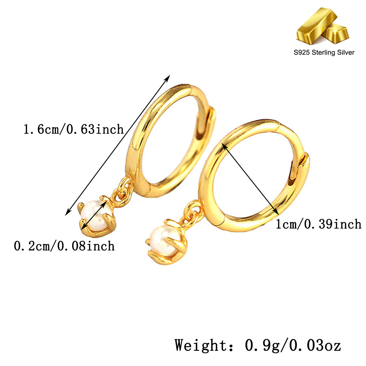 Shell Pearl Hoop Earrings - S925 Silver French Elegant Niche