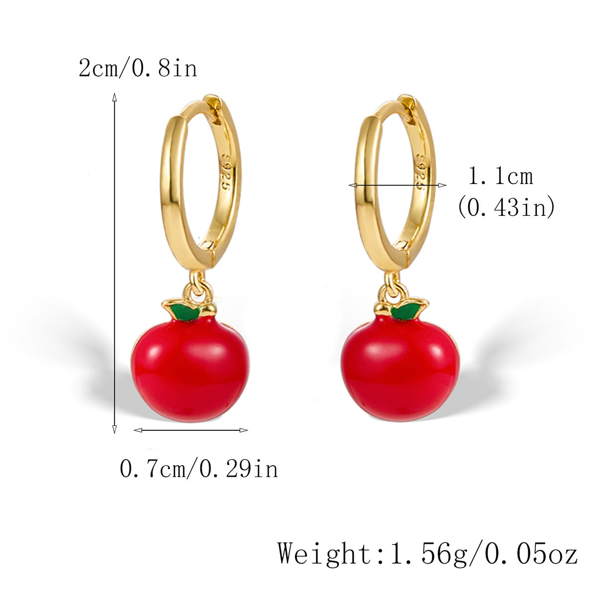 Vegetable Fruit Ear Cuffs - S925 Silver Halloween Pumpkin Batch