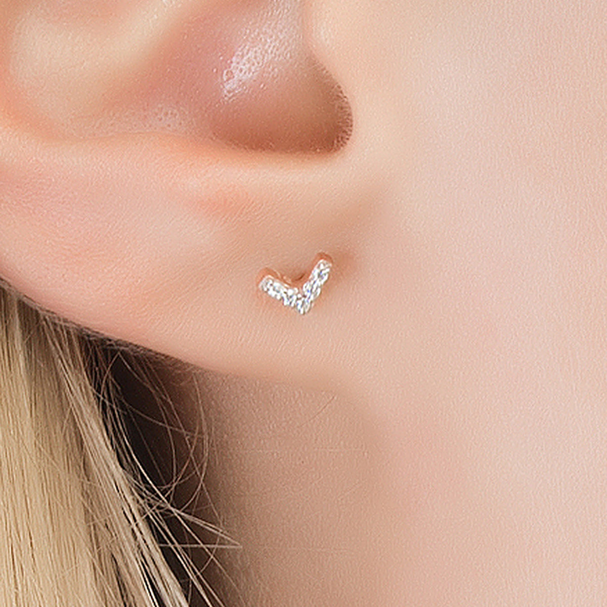 Alphabet Zircon Studs - 925 Silver Light Luxury Factory Wholesale