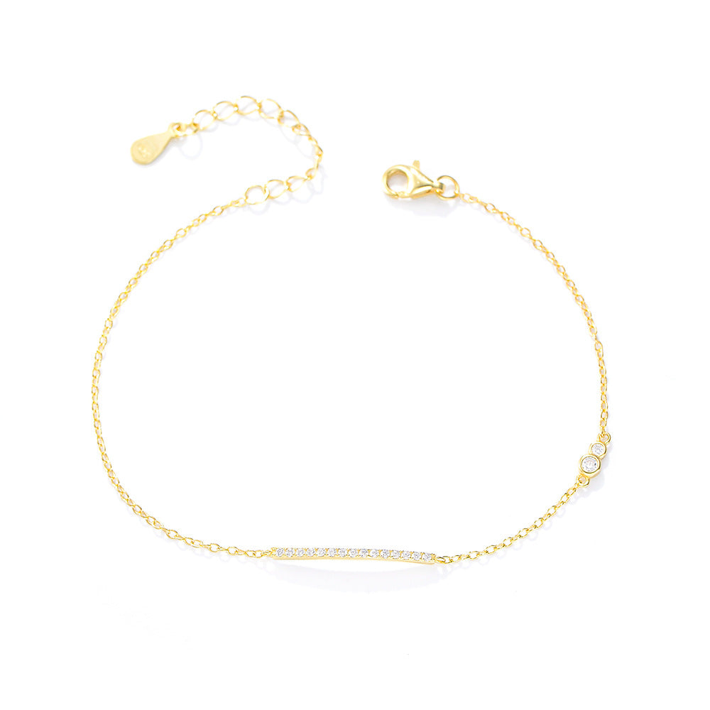925 Sterling Silver Minimalist Link Bracelet, High-End Design Chain Jewelry