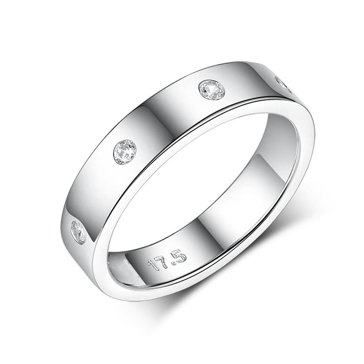 Polished Zircon Ring - 925 Silver Minimalist Niche Wholesale