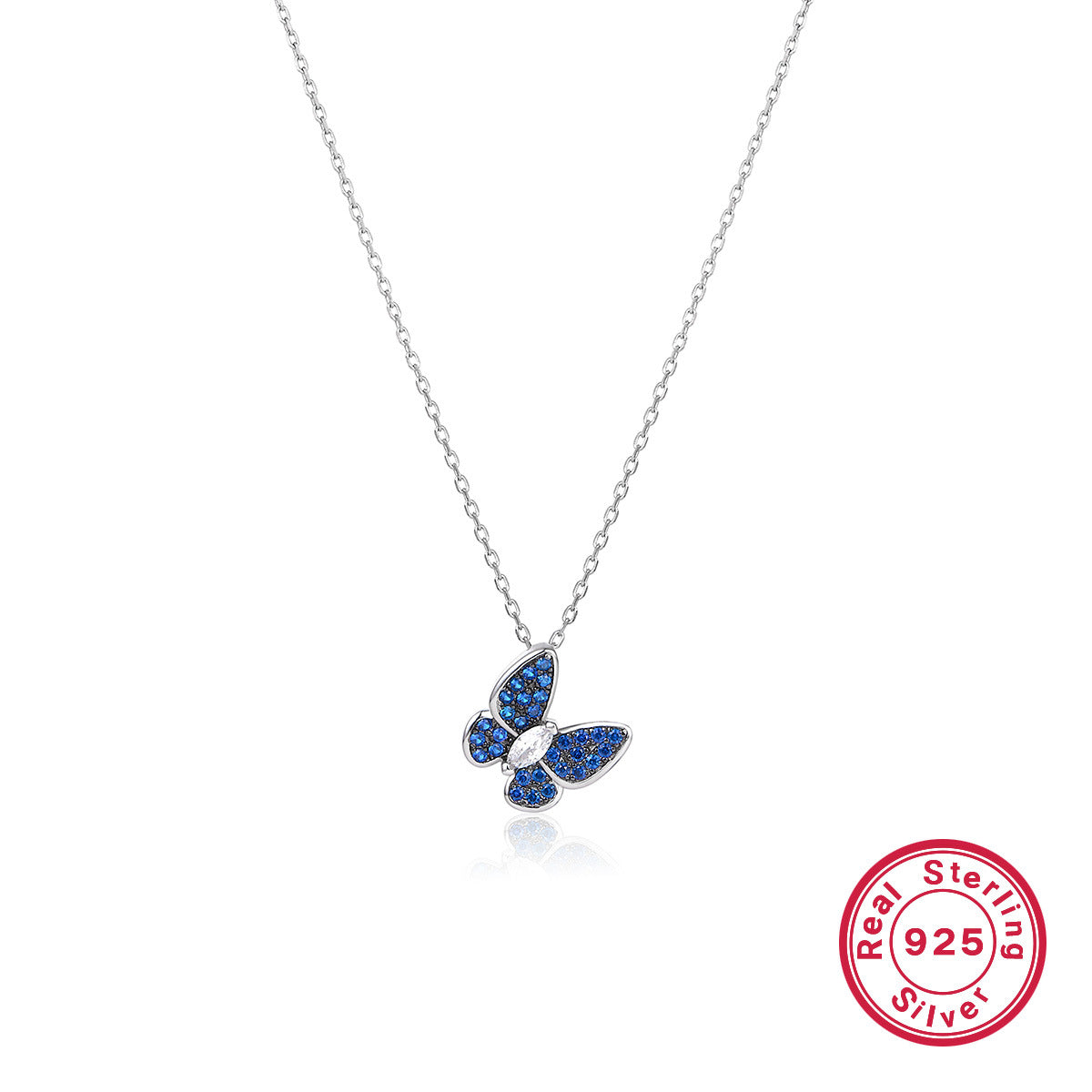 Wholesale S925 Silver Blue Butterfly Set | Vintage Elegant Jewelry Collection