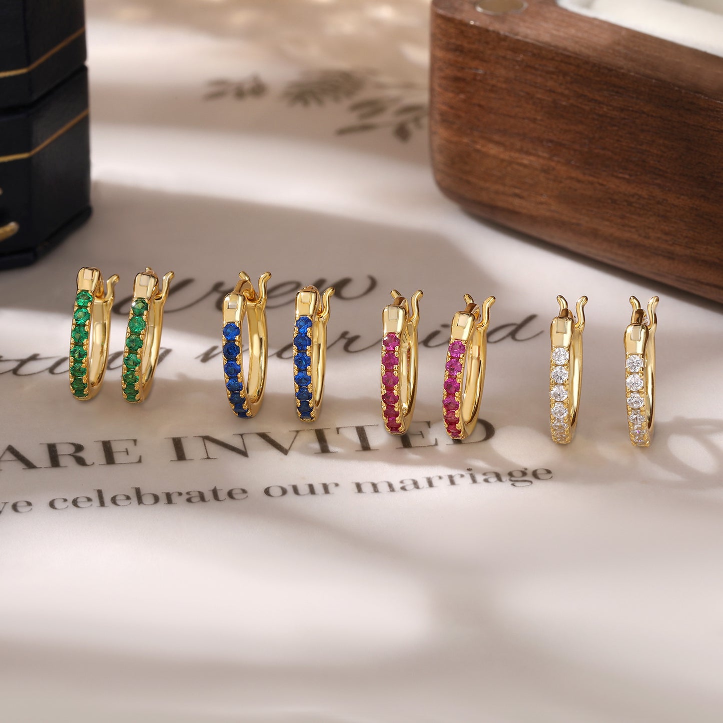 Colored Zircon Ear Cuffs - 925 Sterling Silver Niche Wholesale Jewelry