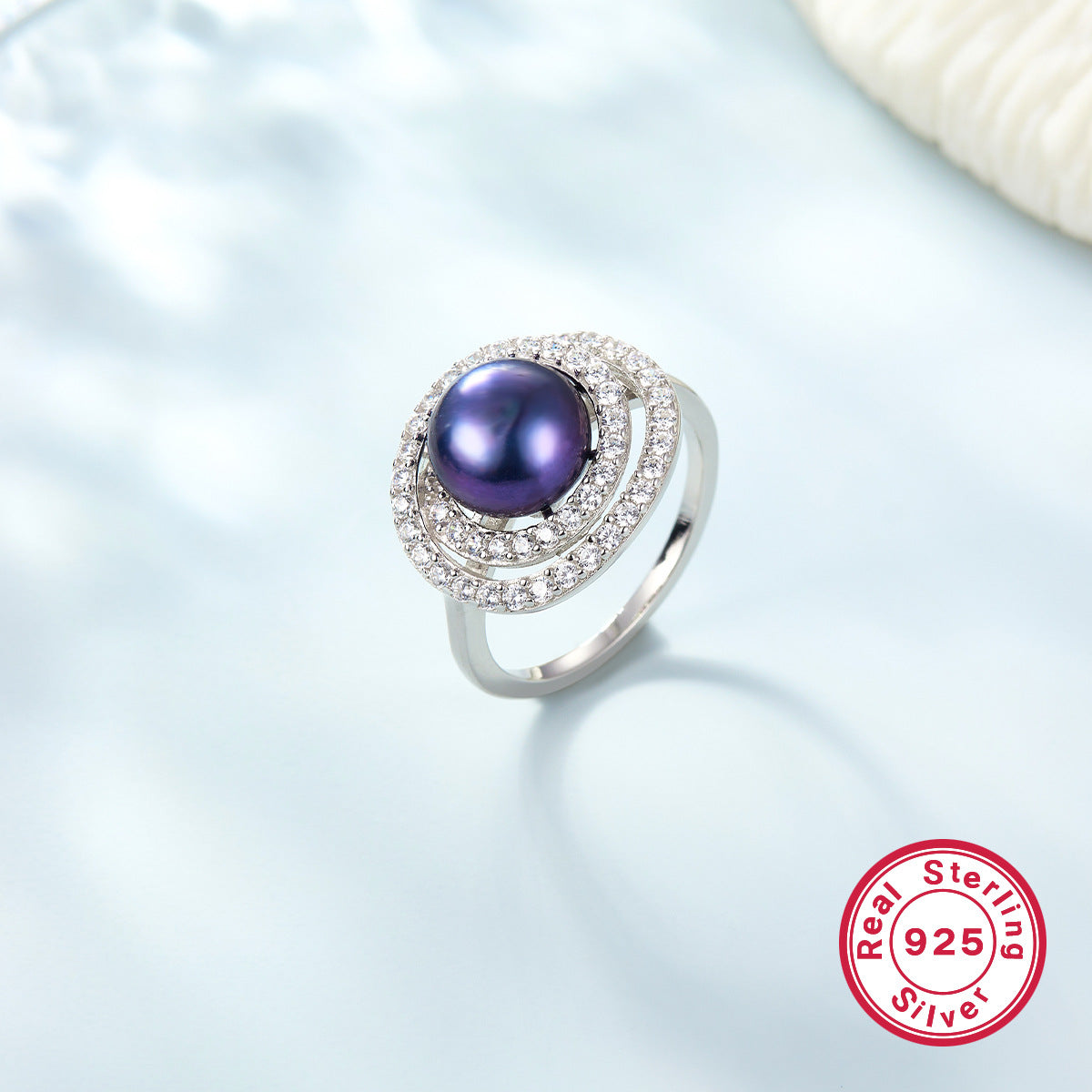 Cross-Border Pearl Jewelry Set | 925 Silver Vintage Earrings, Ring, Necklace