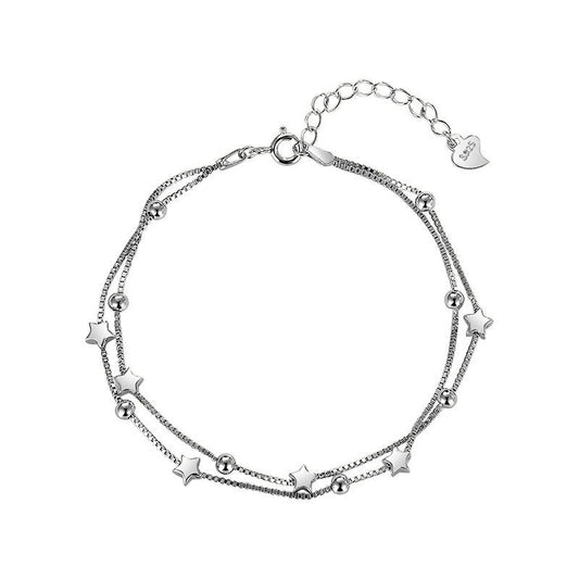 Star Bead Bracelet - S925 Sterling Silver Stylish Sweet Christmas Gift Jewelry
