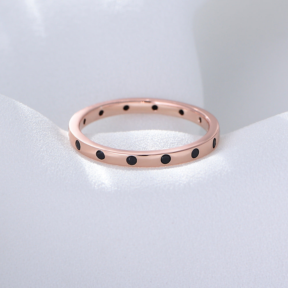 925 Sterling Silver Stackable Rings, Thin Zirconia Band Set
