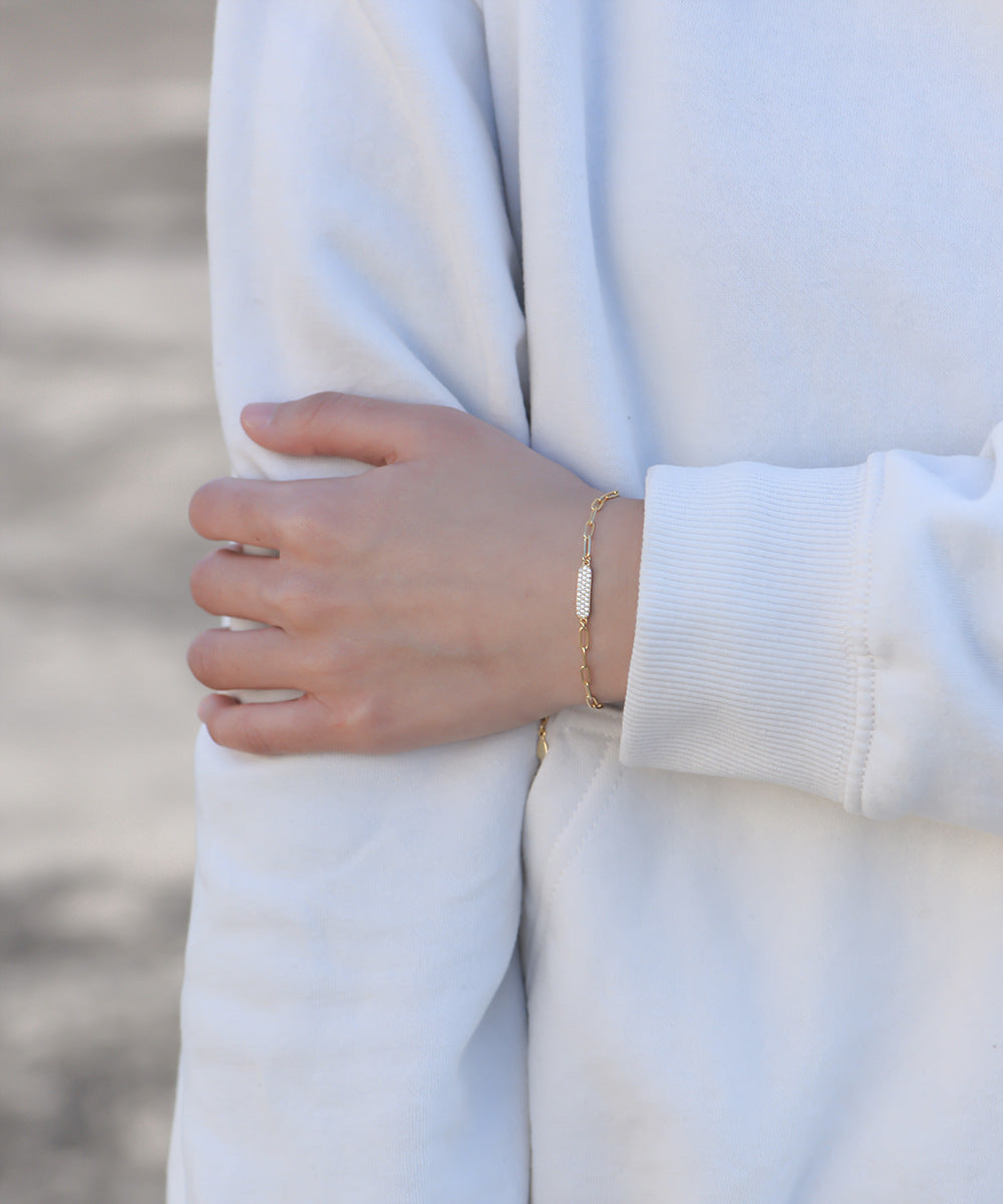 925 Sterling Silver Micro-Pave Zirconia Bracelet, Minimalist High-End Light Luxury Jewelry
