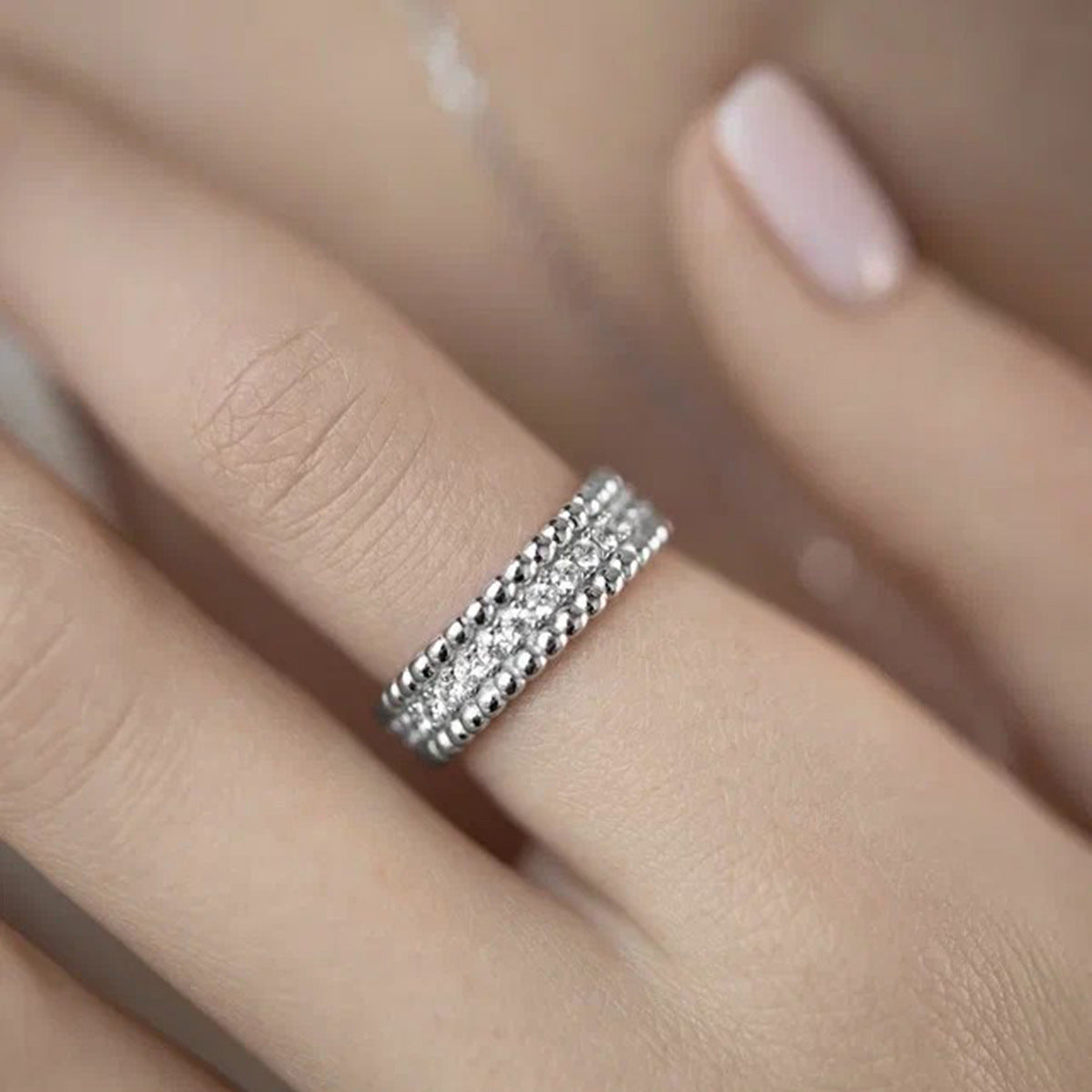 Geometric Puzzle Jewelry Set - S925 Silver Matching Earrings Ring Wholesale