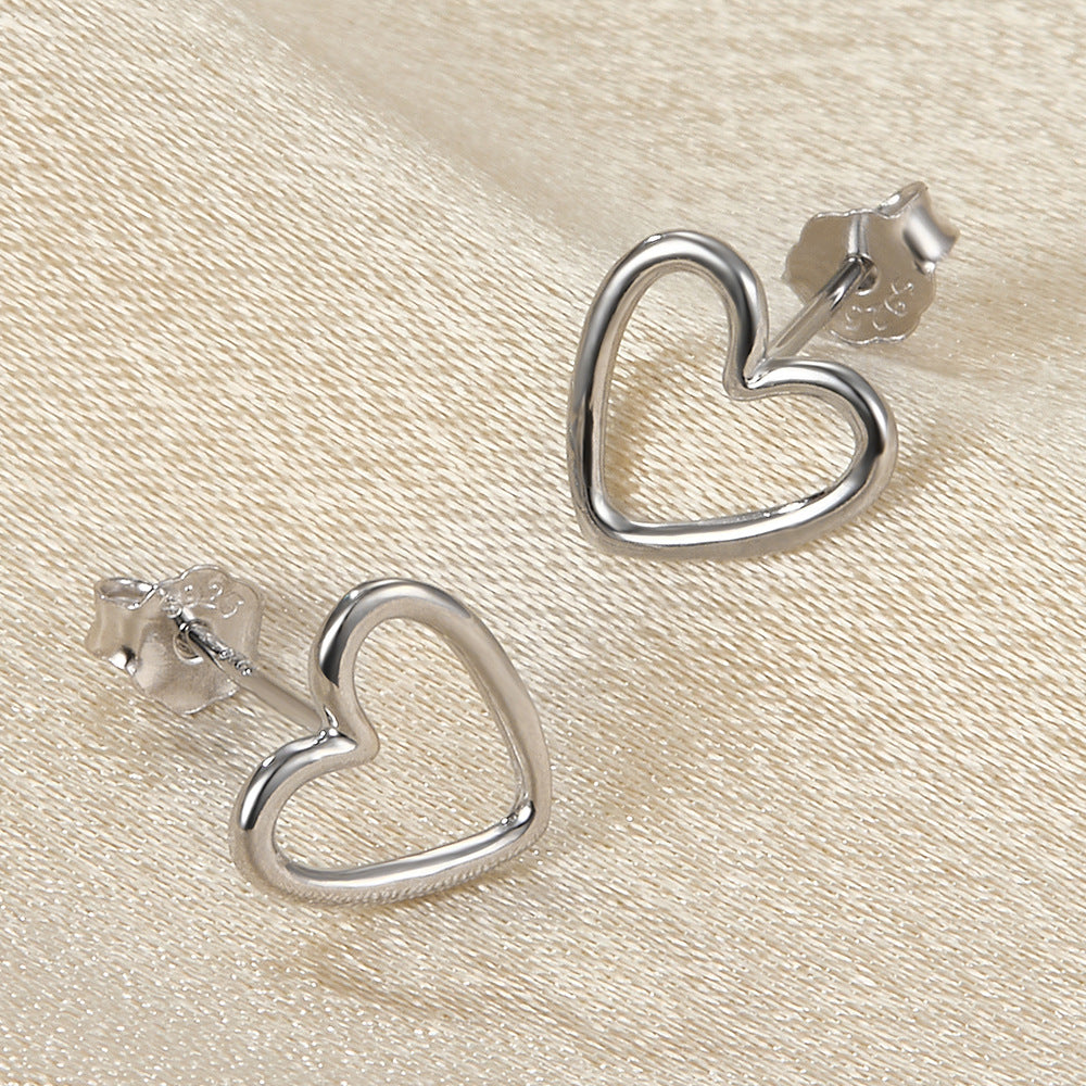 Hollow Heart Earrings - S925 Silver Korean Style Trending Jewelry