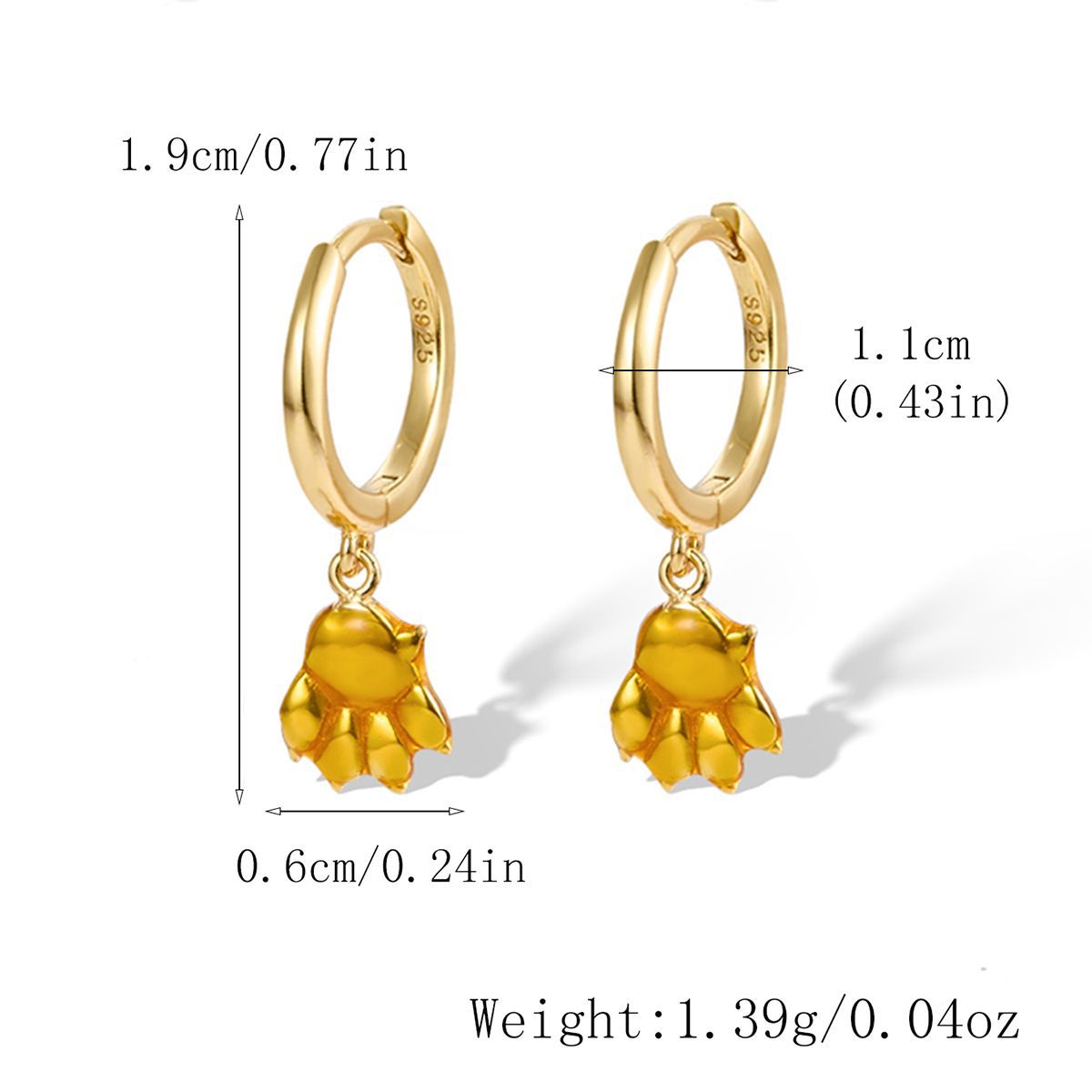 Vegetable Fruit Ear Cuffs - S925 Silver Halloween Pumpkin Batch